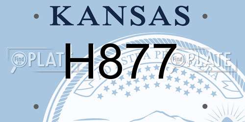 H877 Kansas License Plate