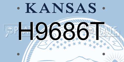 H9686T Kansas License Plate