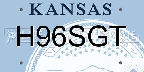 H96SGT Kansas License Plate