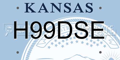 H99DSE Kansas License Plate
