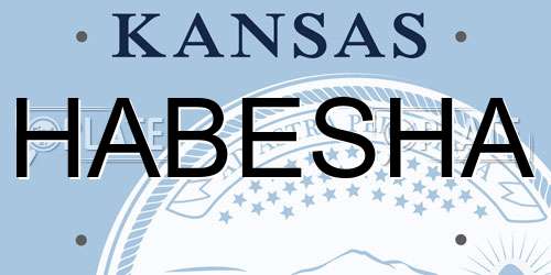 HABESHA Kansas License Plate