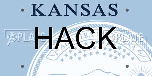 HACK Kansas License Plate