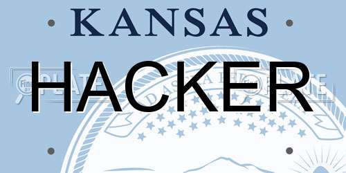 HACKER Kansas License Plate