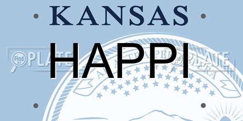 HAPPI Kansas License Plate