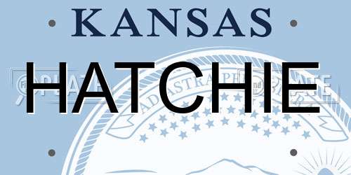 HATCHIE Kansas License Plate