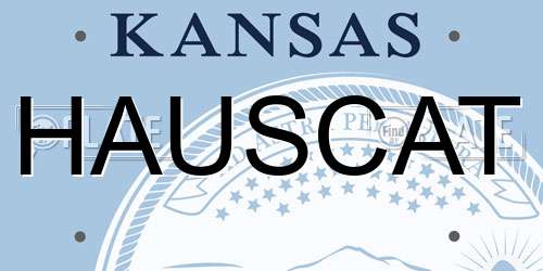 HAUSCAT Kansas License Plate