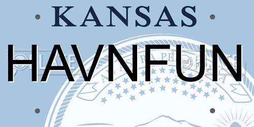 HAVNFUN Kansas License Plate