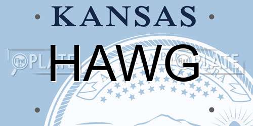 HAWG Kansas License Plate
