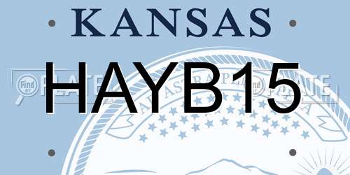 HAYB15 Kansas License Plate