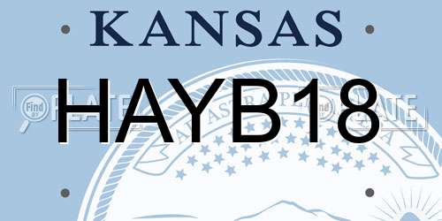 HAYB18 Kansas License Plate