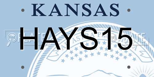 HAYS15 Kansas License Plate