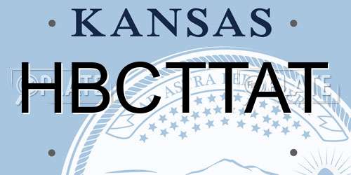 HBCTTAT Kansas License Plate