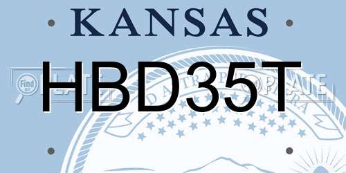 HBD35T Kansas License Plate
