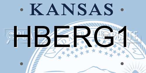 HBERG1 Kansas License Plate