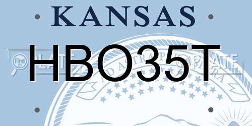 HBO35T Kansas License Plate