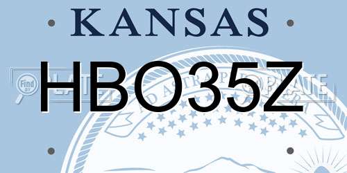 HBO35Z Kansas License Plate