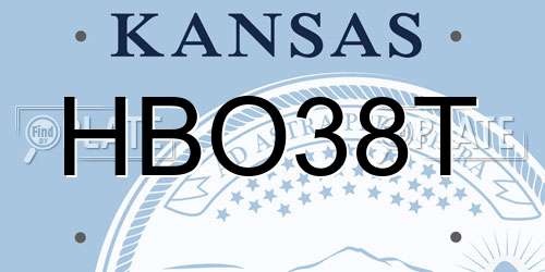 HBO38T Kansas License Plate