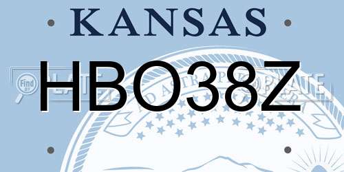 HBO38Z Kansas License Plate