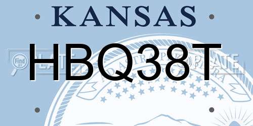 HBQ38T Kansas License Plate