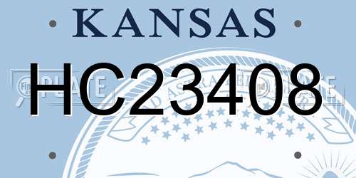 HC23408 Kansas License Plate