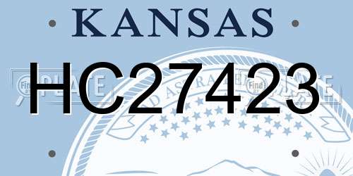 HC27423 Kansas License Plate