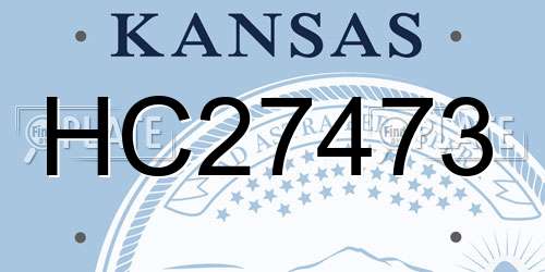 HC27473 Kansas License Plate