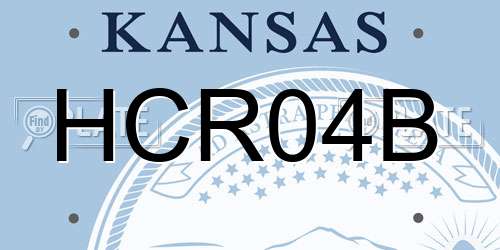 HCR04B Kansas License Plate