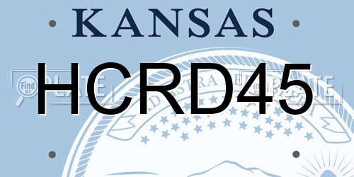 HCRD45 Kansas License Plate