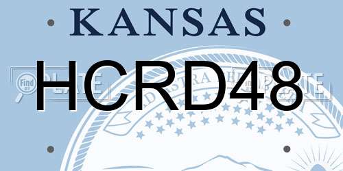 HCRD48 Kansas License Plate