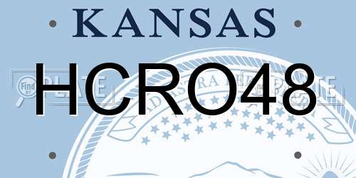 HCRO48 Kansas License Plate