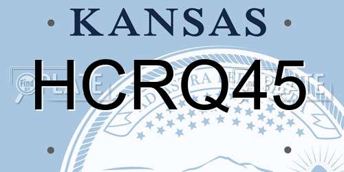 HCRQ45 Kansas License Plate