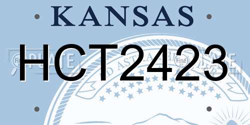 HCT2423 Kansas License Plate