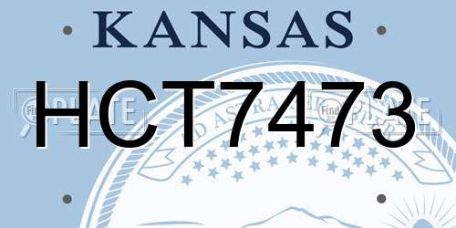 HCT7473 Kansas License Plate