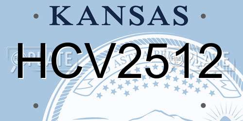 HCV2512 Kansas License Plate