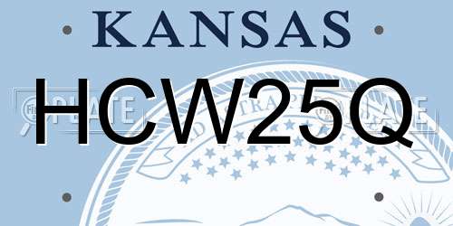 HCW25Q Kansas License Plate