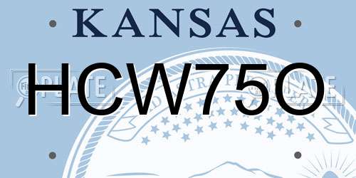 HCW75O Kansas License Plate