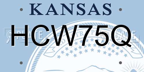 HCW75Q Kansas License Plate