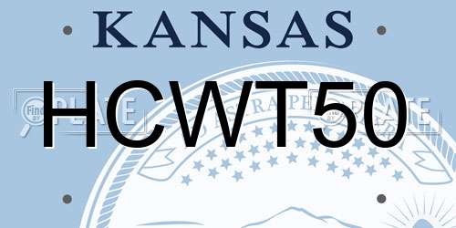 HCWT50 Kansas License Plate