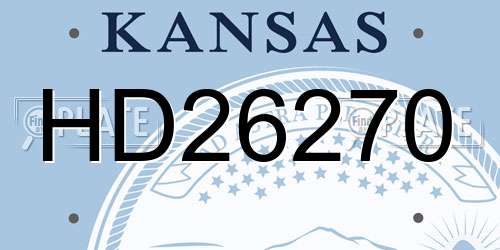 HD26270 Kansas License Plate