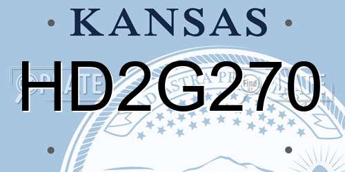 HD2G270 Kansas License Plate
