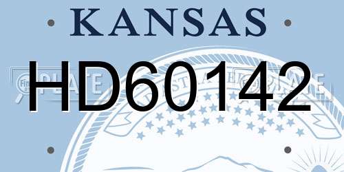 HD60142 Kansas License Plate