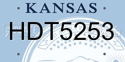 HDT5253 Kansas License Plate
