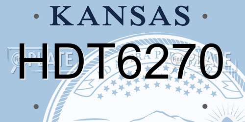 HDT6270 Kansas License Plate