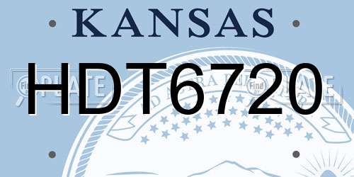 HDT6720 Kansas License Plate