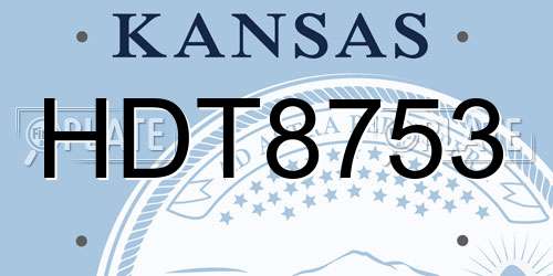 HDT8753 Kansas License Plate