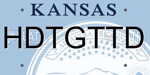 HDTGTTD Kansas License Plate