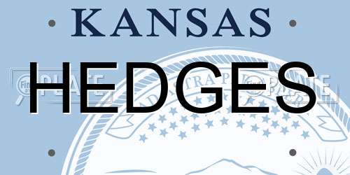 HEDGES Kansas License Plate