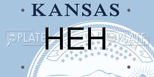 HEH Kansas License Plate