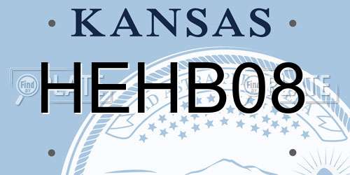 HEHB08 Kansas License Plate