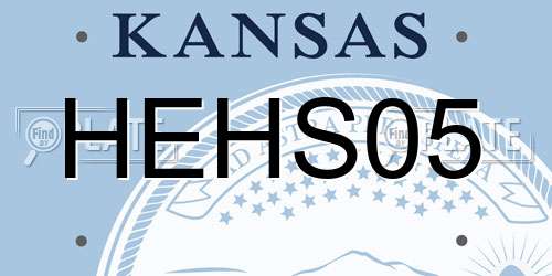 HEHS05 Kansas License Plate